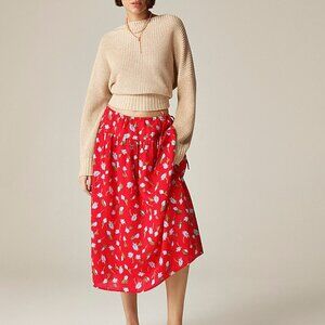 J. Crew Side-tie skirt in ramie